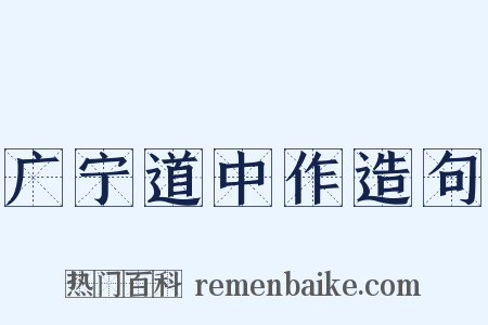 广宁道中作造句是什么意思的图片